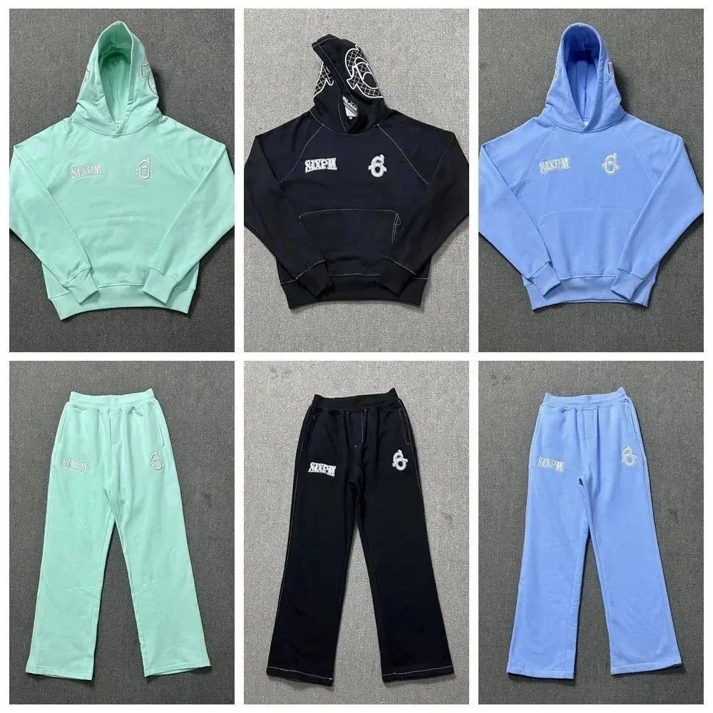SIXPEM Hoodie and Pants Set for Men Women Casual Sportswear