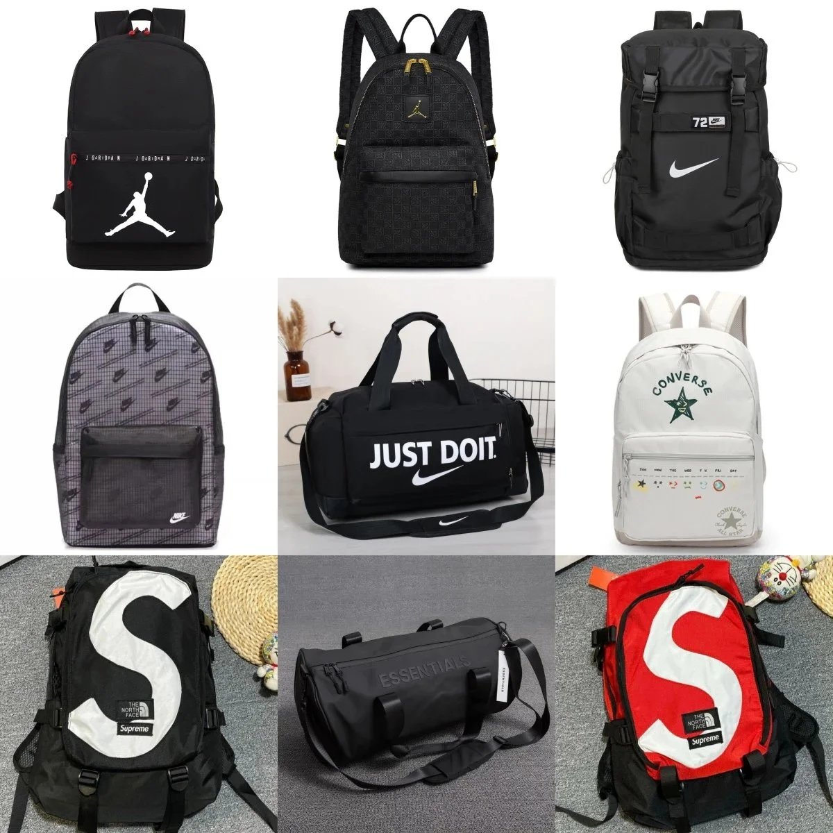 Nike Air Jordan Backpacks and Duffel Bags for Men Women