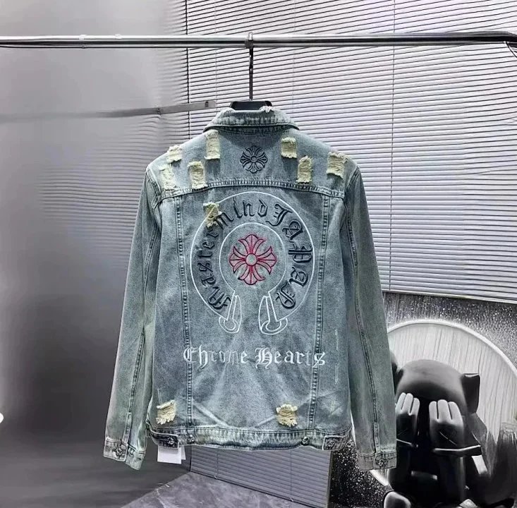 Chrome Hearts Embroidered Denim Jacket for Men
