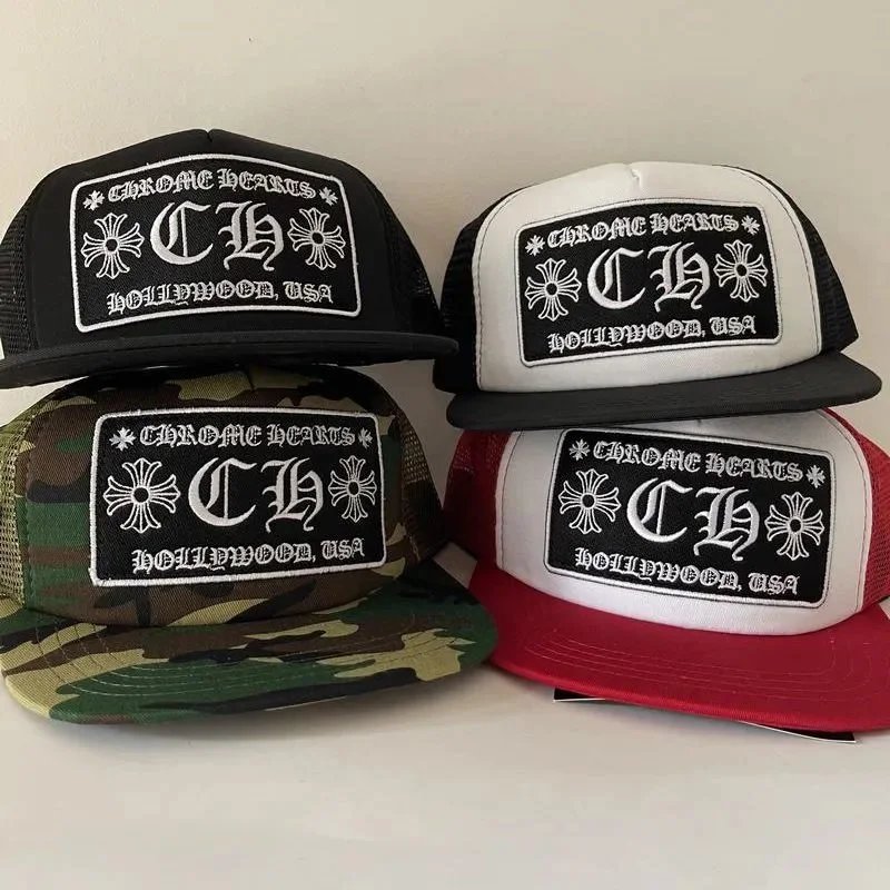 Chrome Hearts Trucker Hat - Classic Logo Patch Design