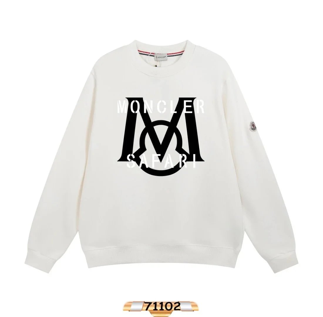Moncler Safari Logo Sweatshirt White Crewneck