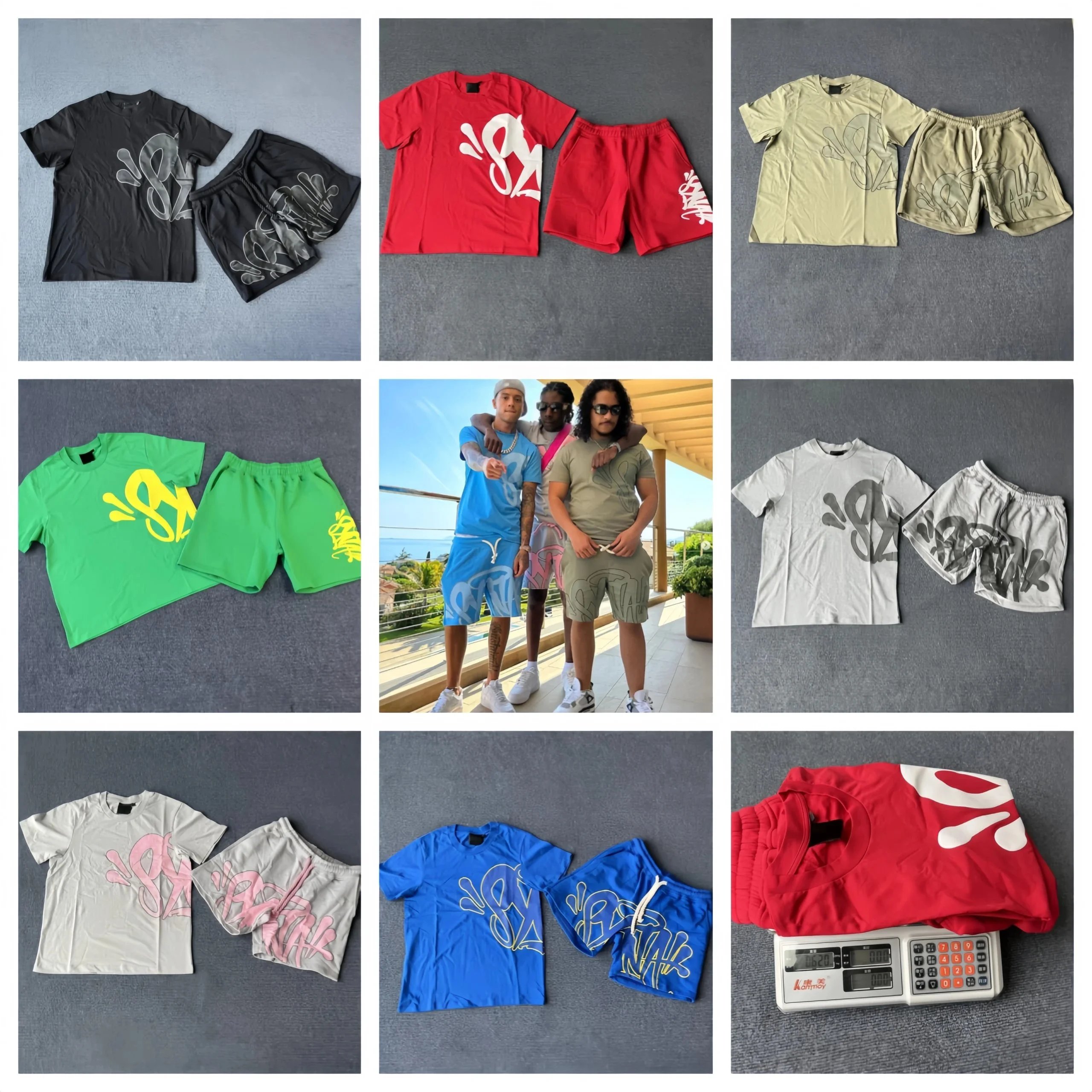 Y2K Style Men's T-Shirt and Shorts Set Casual Streetwear Outfit