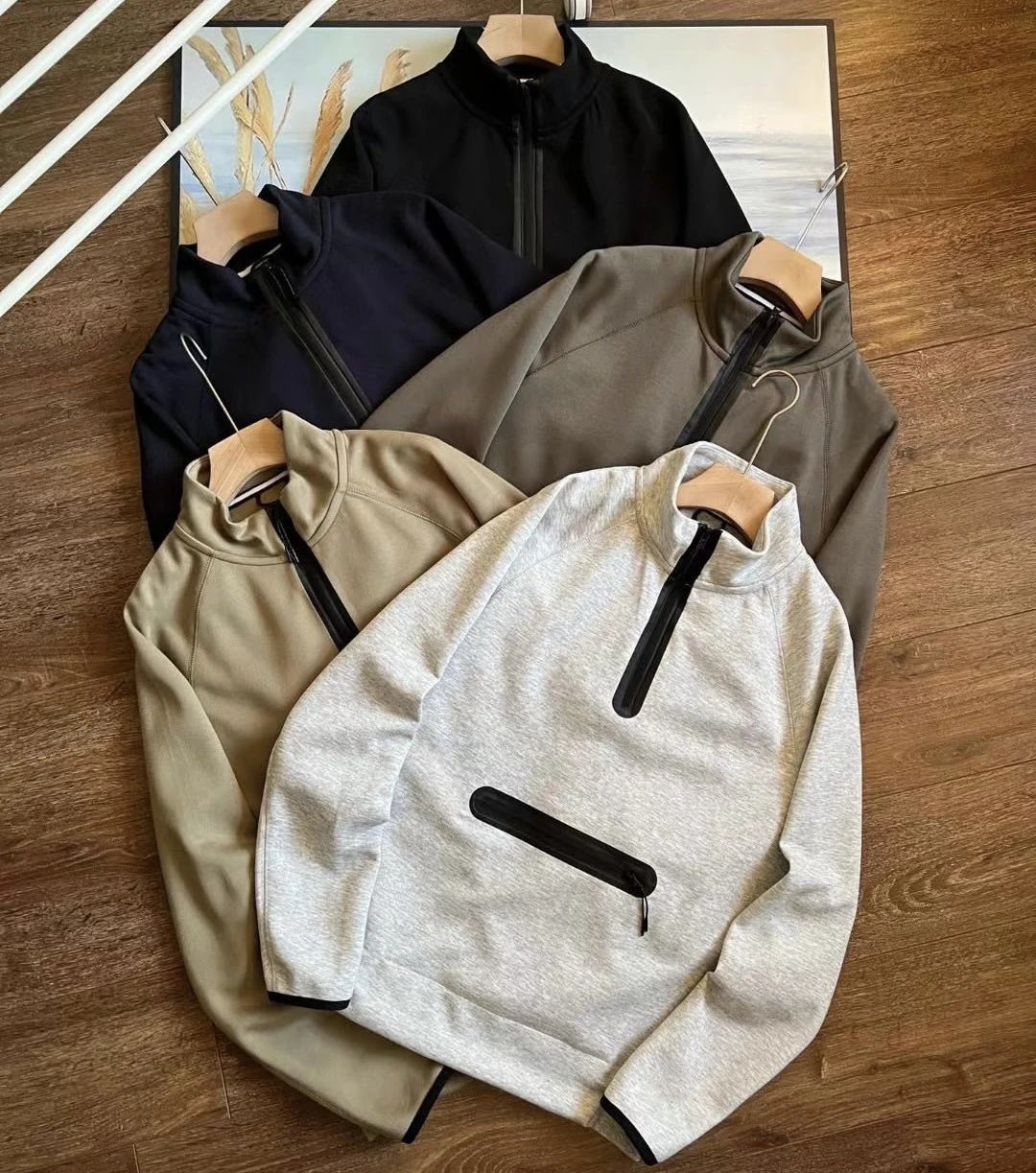 Men's Half-Zip Sweatshirts Lightweight Athletic Hoodies for Casual Wear