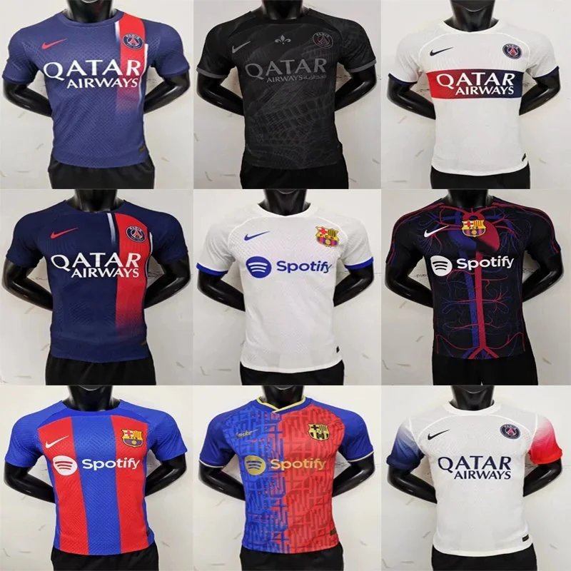 Official Paris Saint-Germain and Barcelona Soccer Jerseys 2023-2024