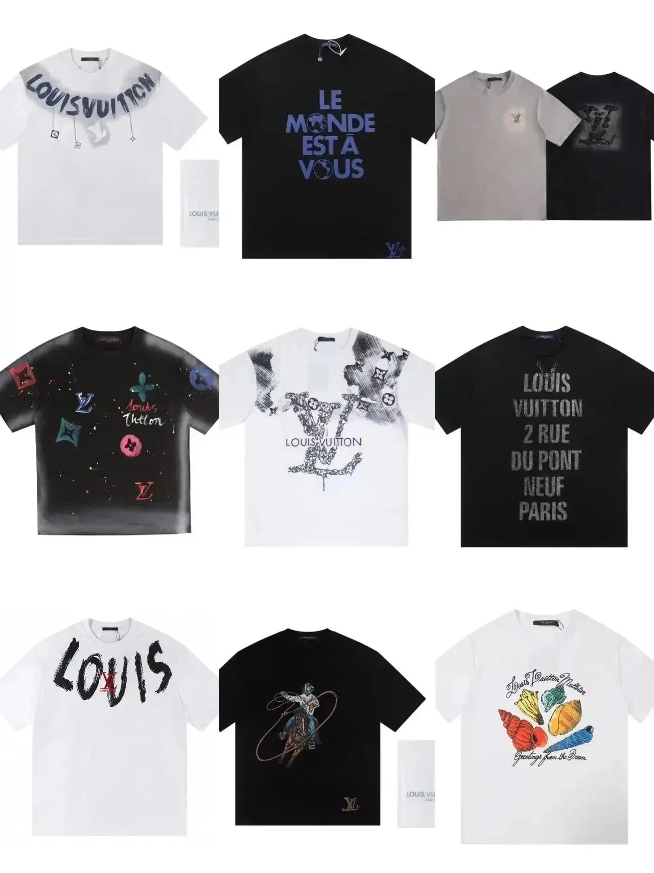 Louis Vuitton Men's Graphic T-Shirts Collection