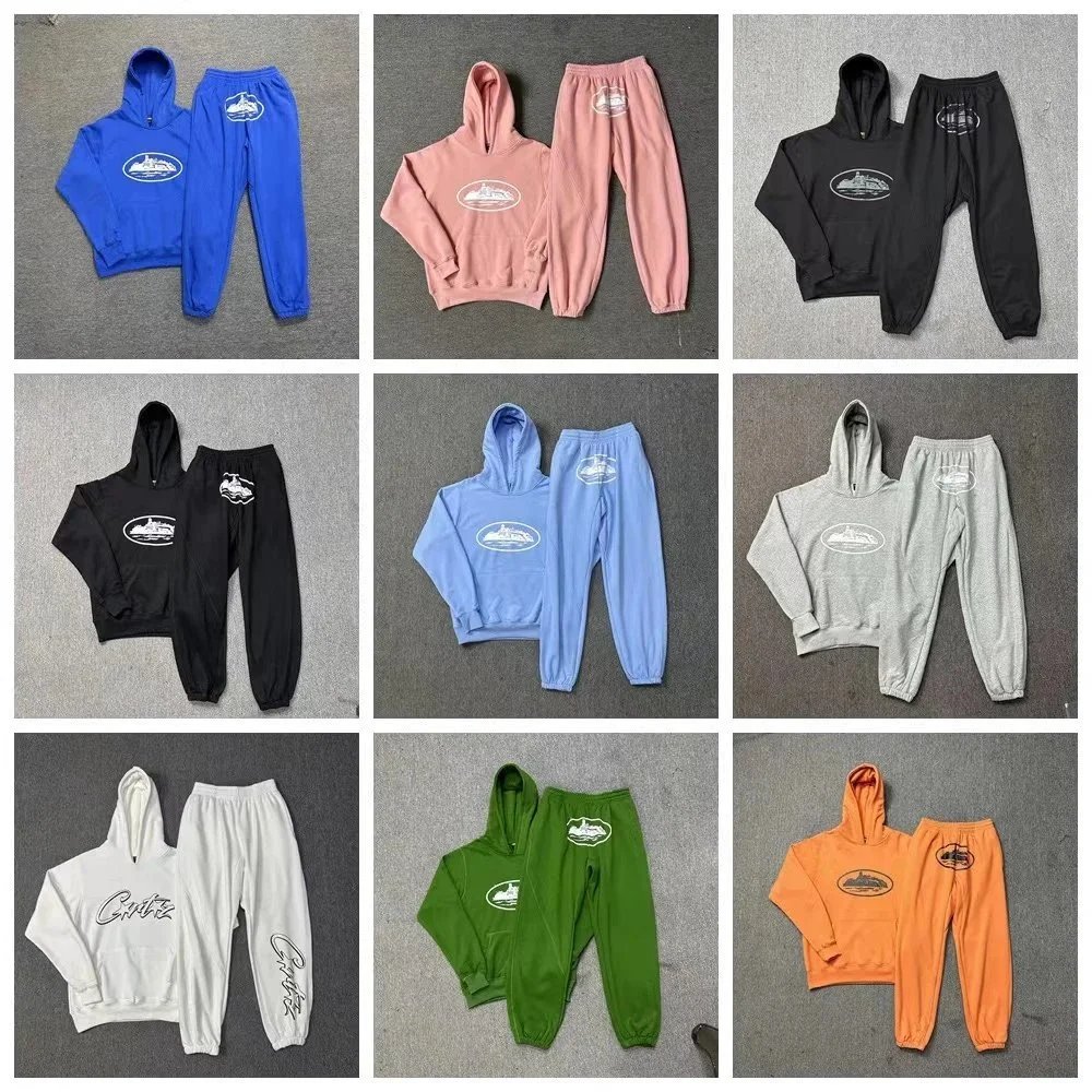 Contez Hoodie and Sweatpants Set for Men Women Casual Sportswear