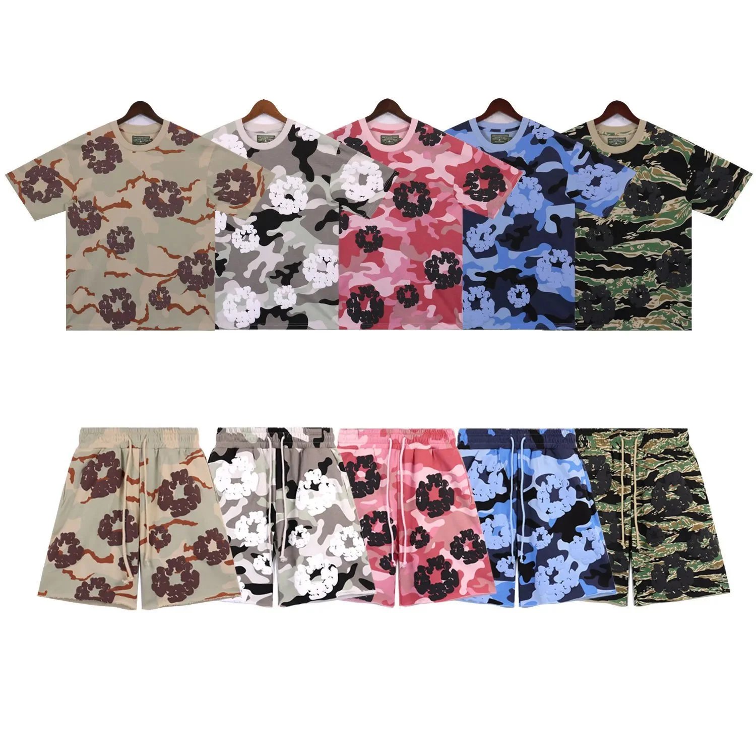 BAPE Camo Print T-Shirt and Shorts Set