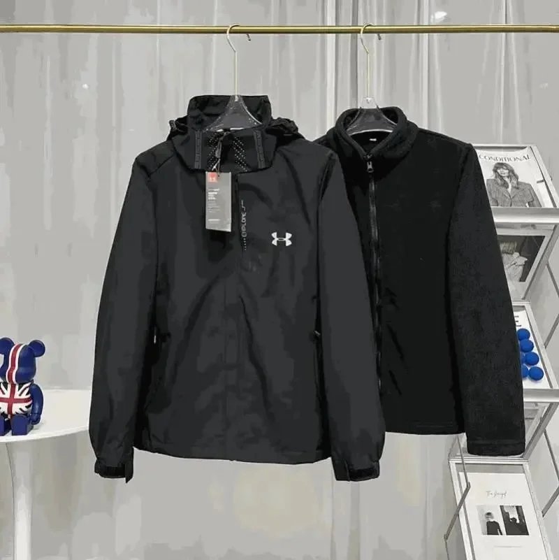Under Armour Men's Black Hooded Windbreaker Jacket