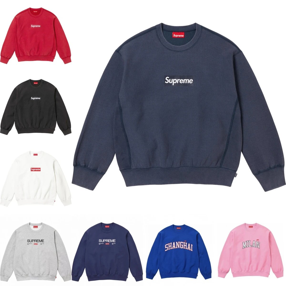 Supreme Logo Crewneck Sweatshirt - Classic Streetwear Style