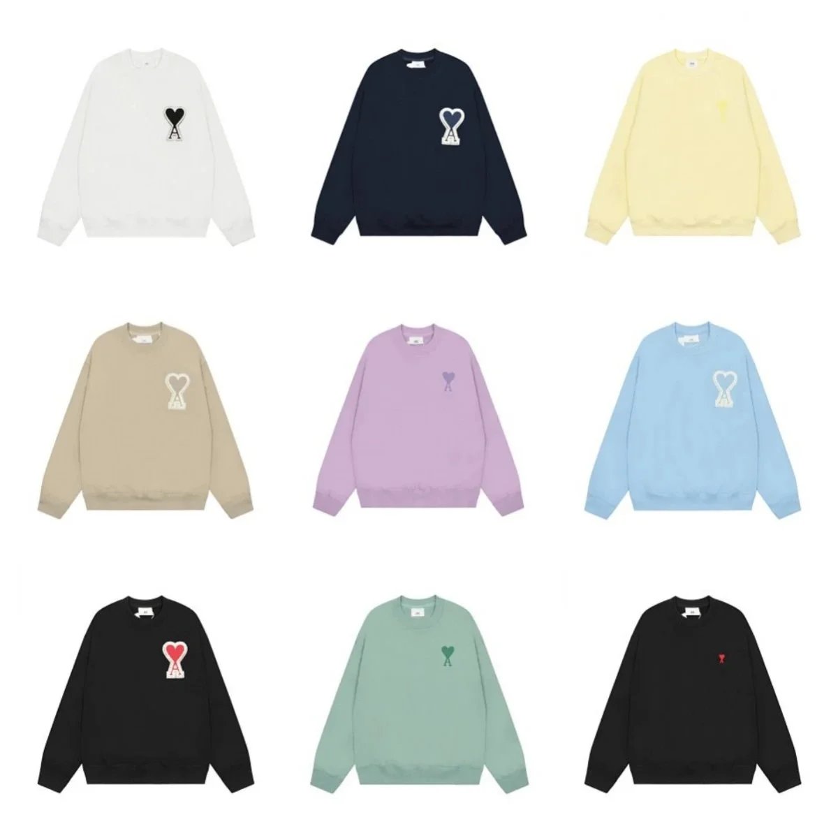 BAPE Heart Logo Crewneck Sweatshirt Unisex Streetwear