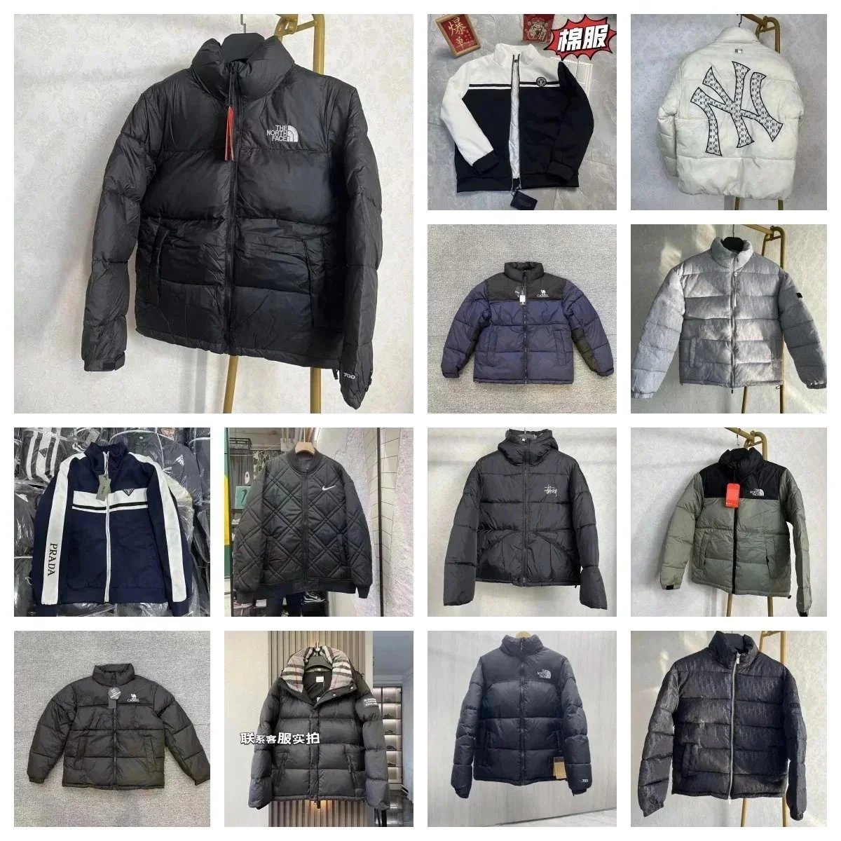 The North Face Winter Down Jacket Men Women Warm Puffer Coat Outdoor