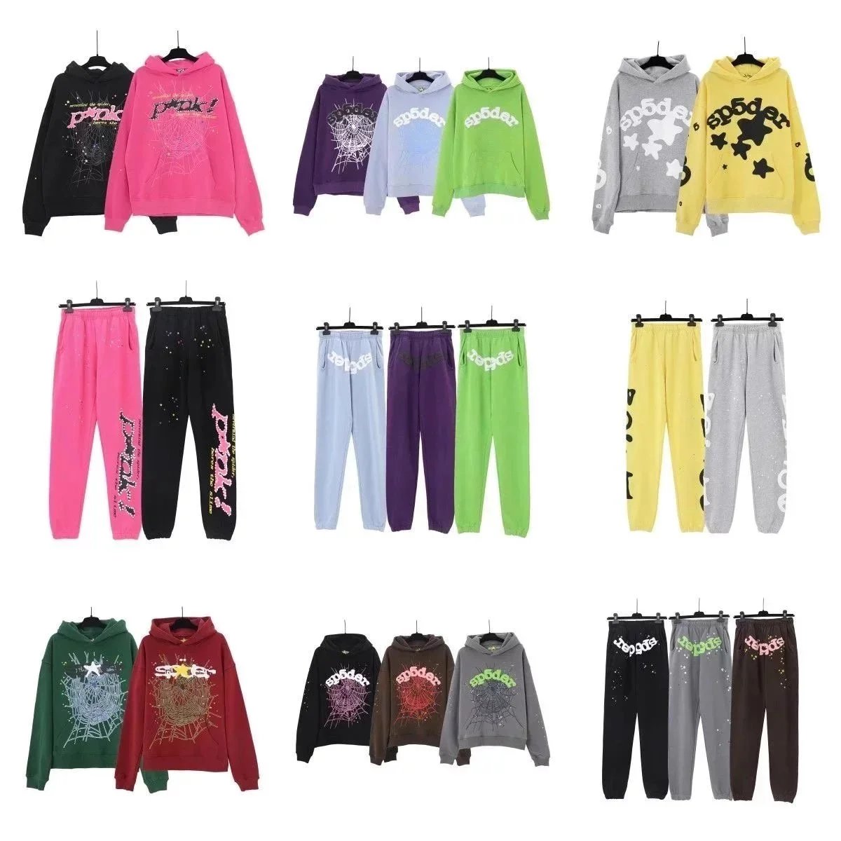 Spider Logo Hoodie and Pants Set for Women - Trendy Casual Outfit