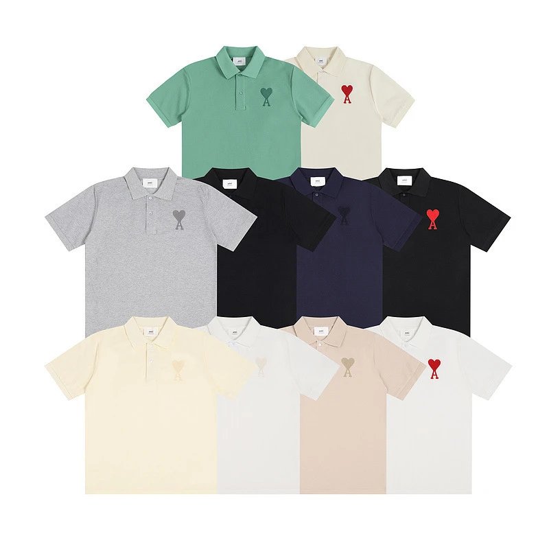 CDG Heart Logo Polo Shirt for Men and Women