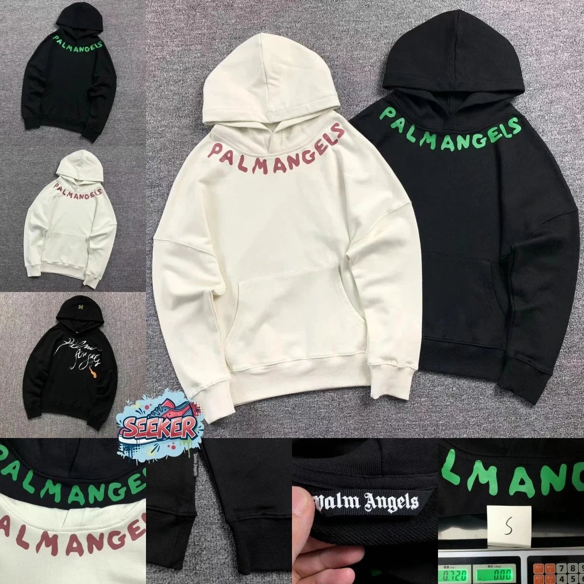 Palm Angels Hoodie Sweatshirt Oversized Logo Print Men Women Streetwear