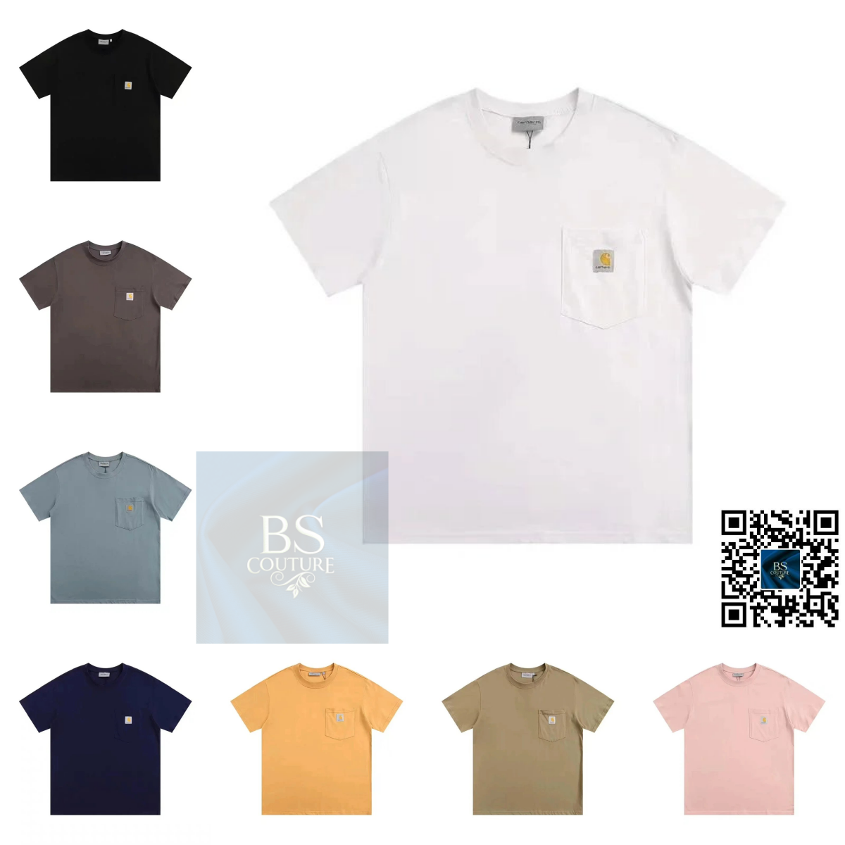 Minimalist Pocket T-Shirt in Multiple Colors | BS COUTURE