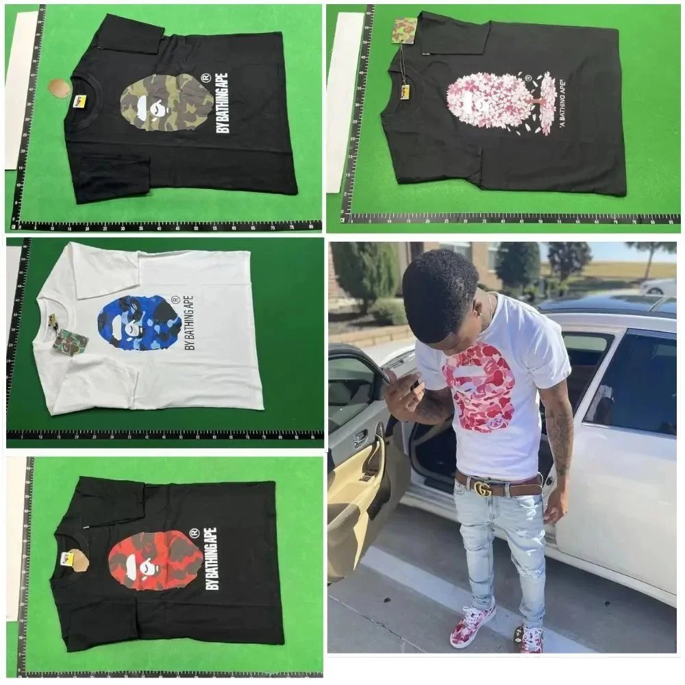 BAPE Camo Print T-Shirt Men's Streetwear Fashion Tee