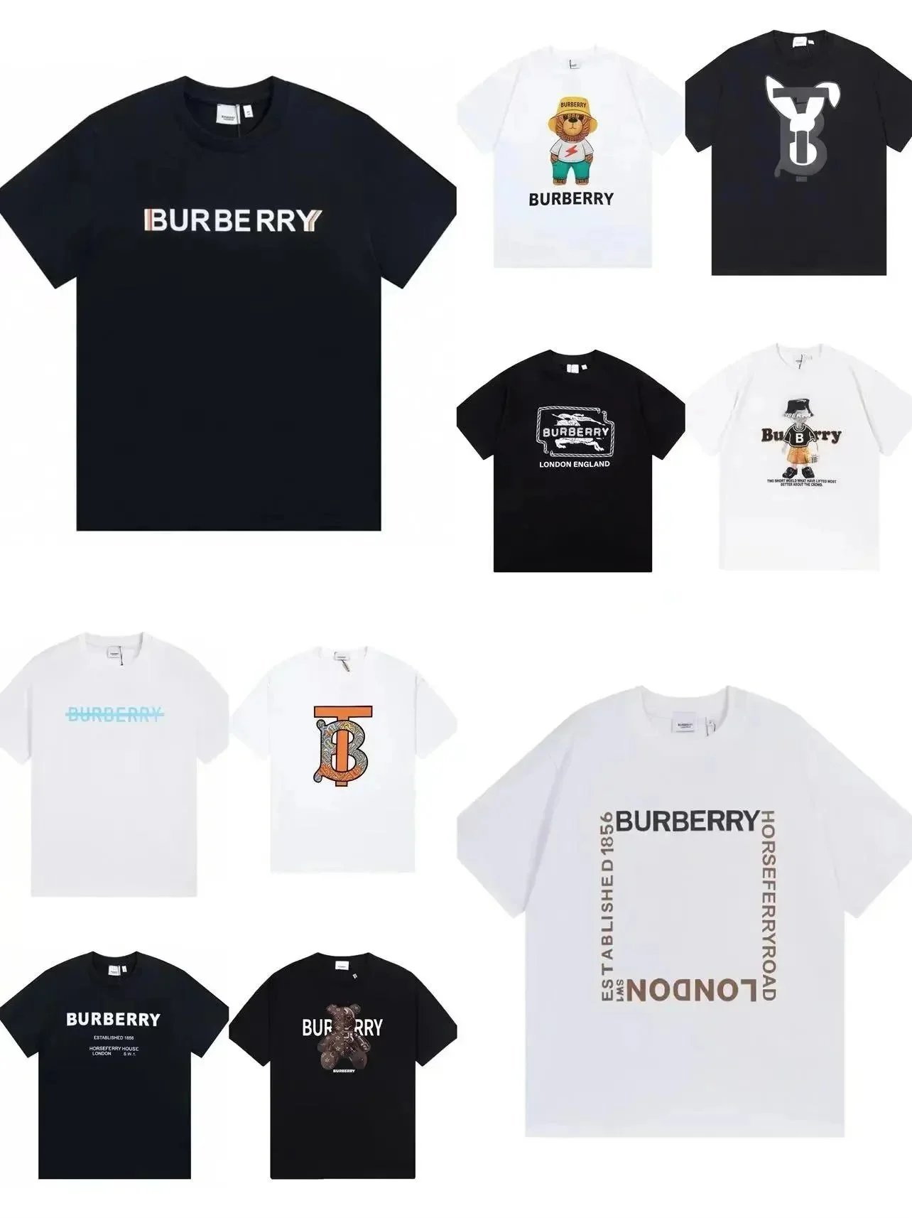 Burberry T-Shirts for Men and Women - Classic Logo & Bear Design