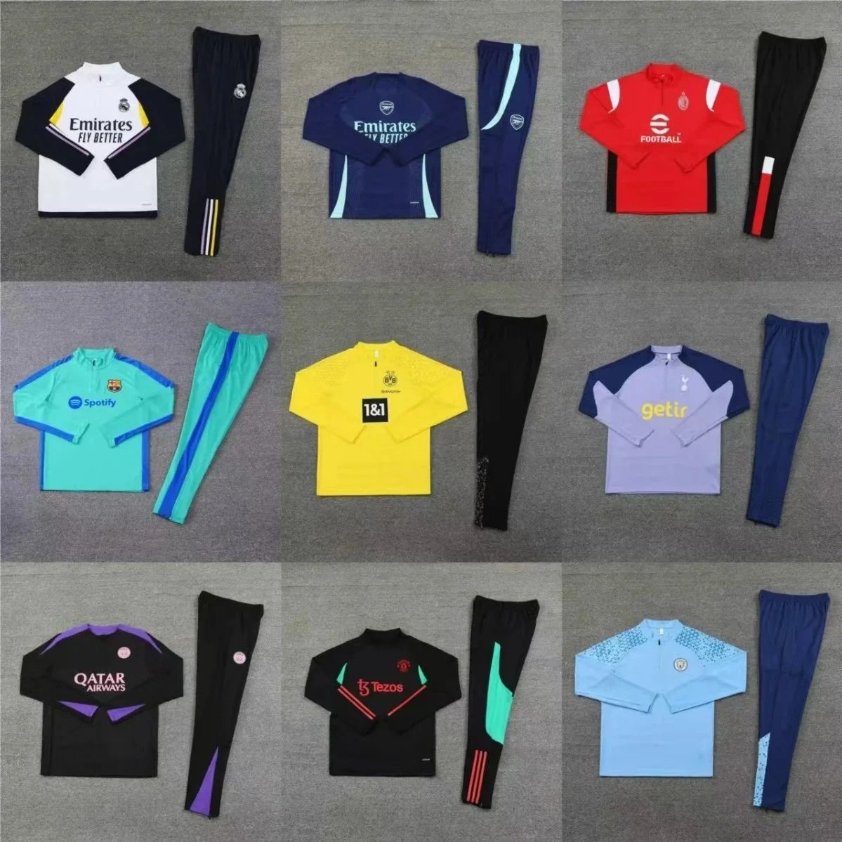 Official Football Training Kits for Top European Clubs