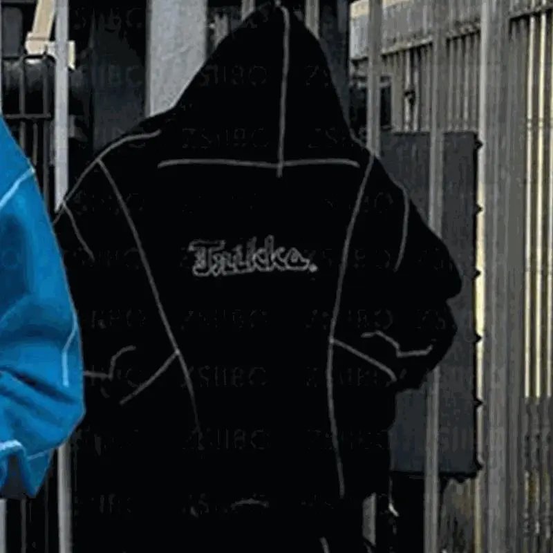 Trukke Black Hoodie with White Logo Design