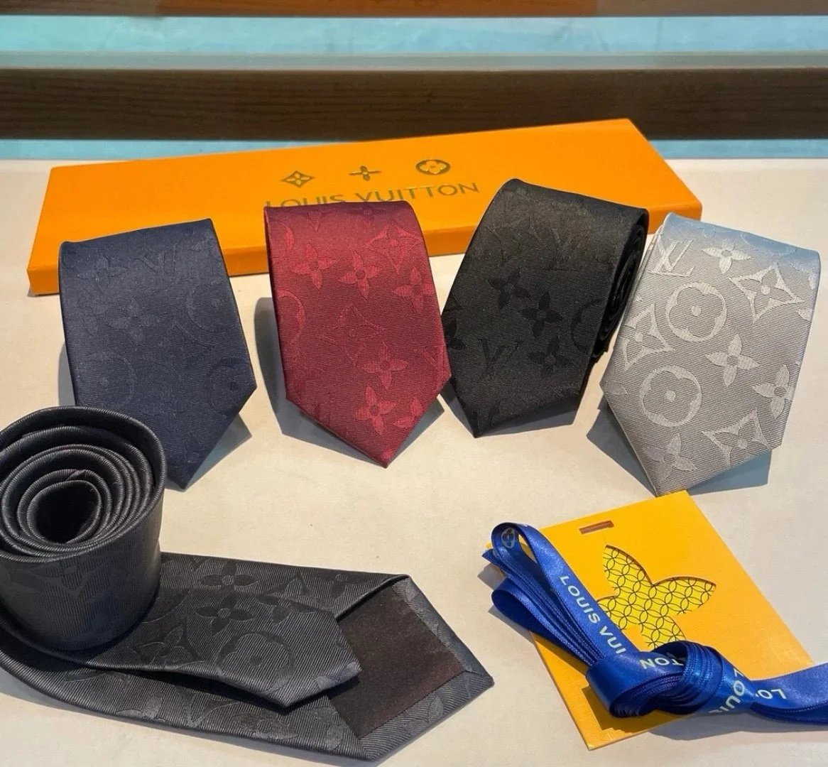 Louis Vuitton Monogram Silk Ties for Men - Elegant Formal Wear