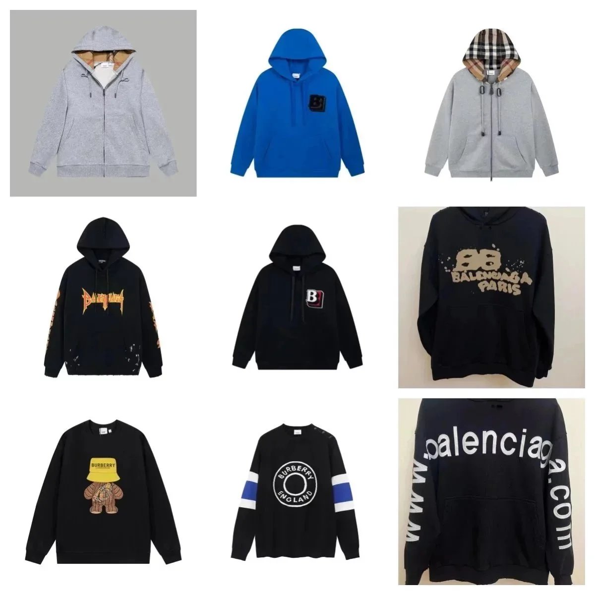Balenciaga Hoodie Sweatshirt Men Women Oversized Logo Print Streetwear