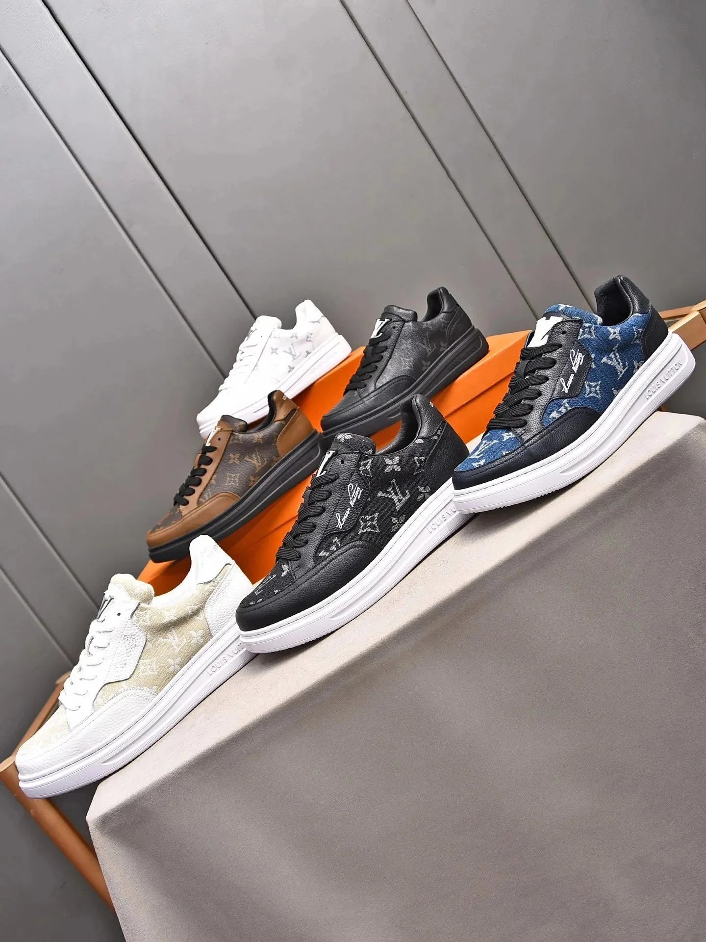 Louis Vuitton LV Trainer Sneakers Men Women Fashion Logo Print Casual Shoes