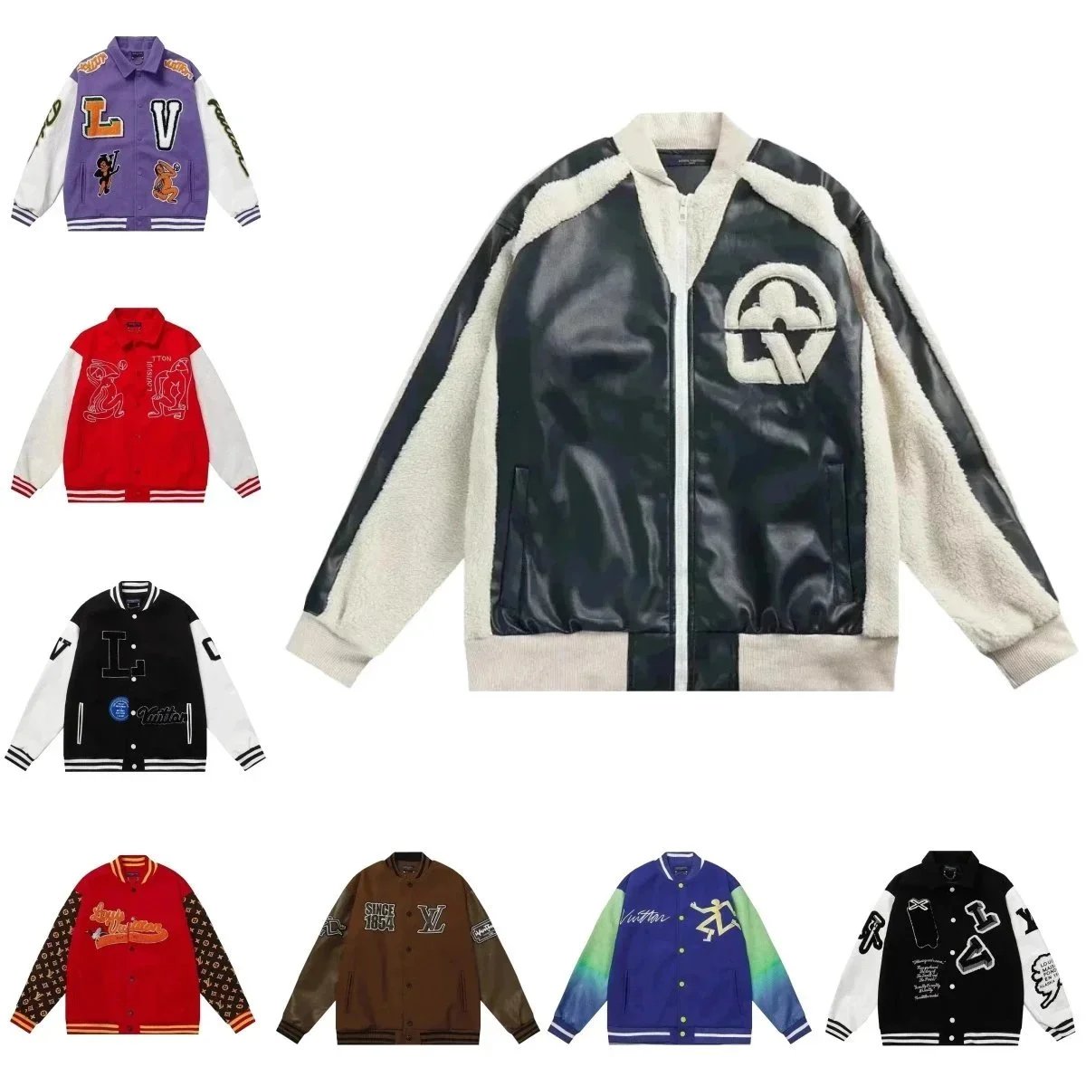 Louis Vuitton Leather & Shearling Bomber Jacket