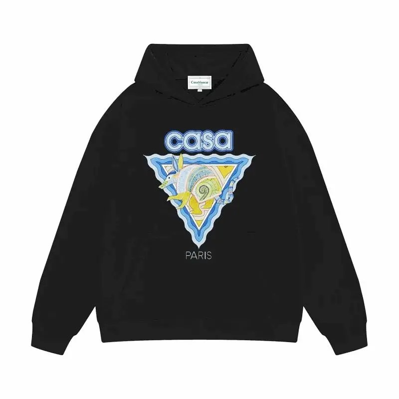 Casa Paris Hoodie Black Graphic Sweatshirt