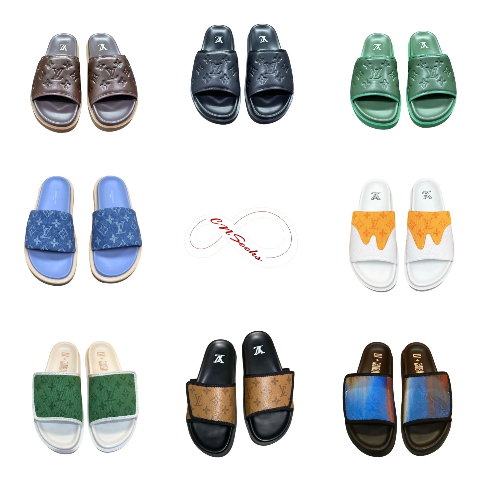 Louis Vuitton x Virgil Abloh Collaborative Slide Sandals