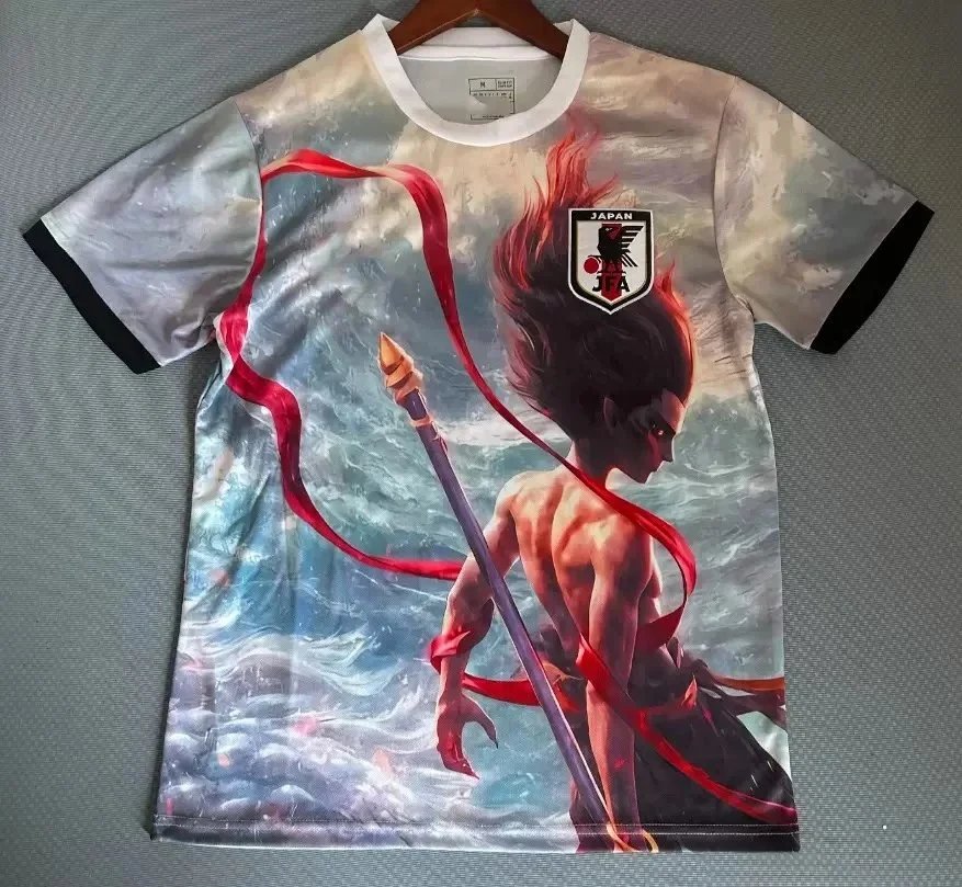 Japan National Team Anime Style T-Shirt with Demon Slayer Design