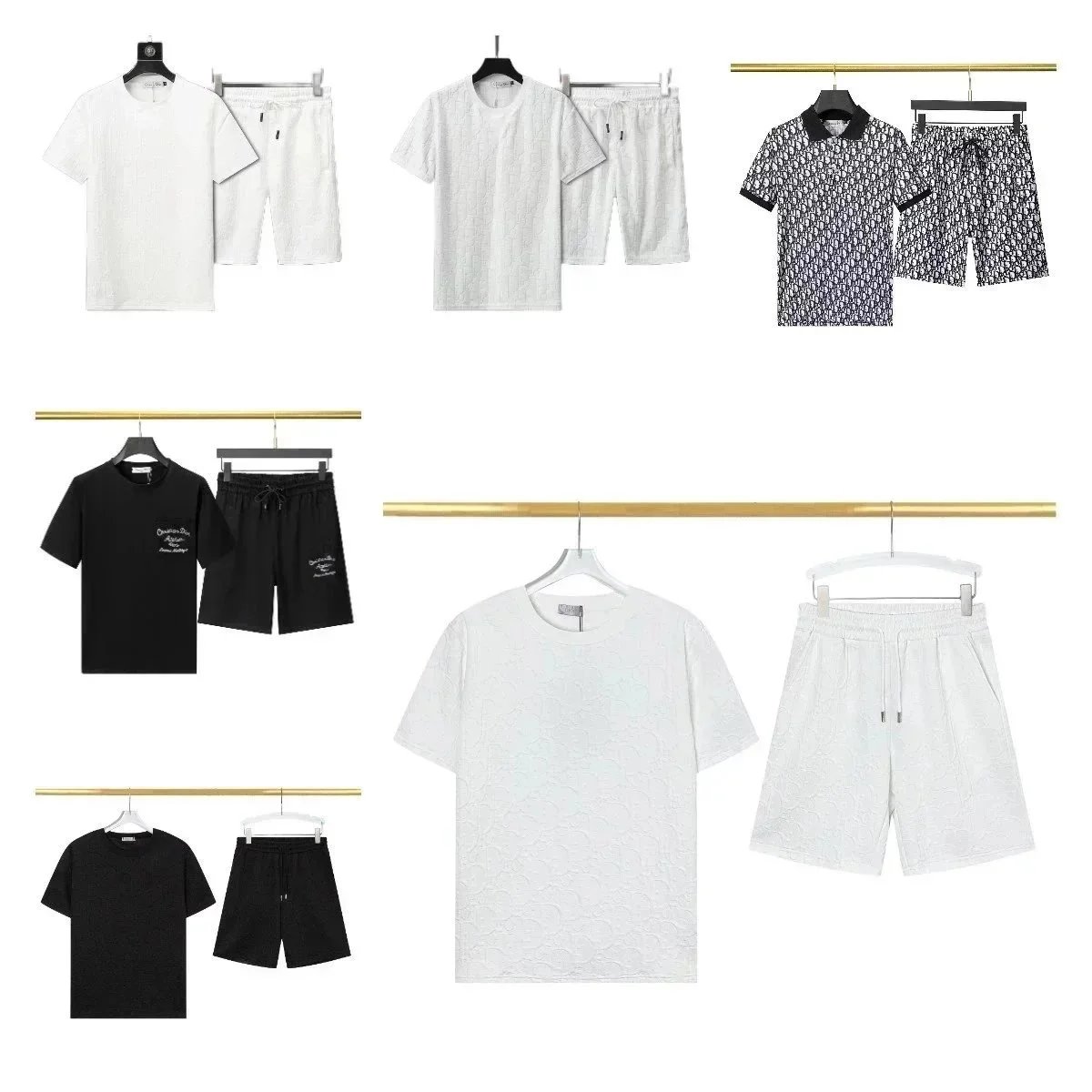 Dior Men's Casual T-Shirt and Shorts Set