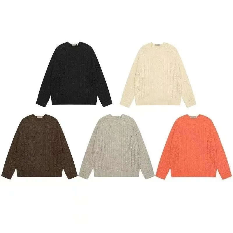 Classic Ribbed Knit Sweater for Men and Women