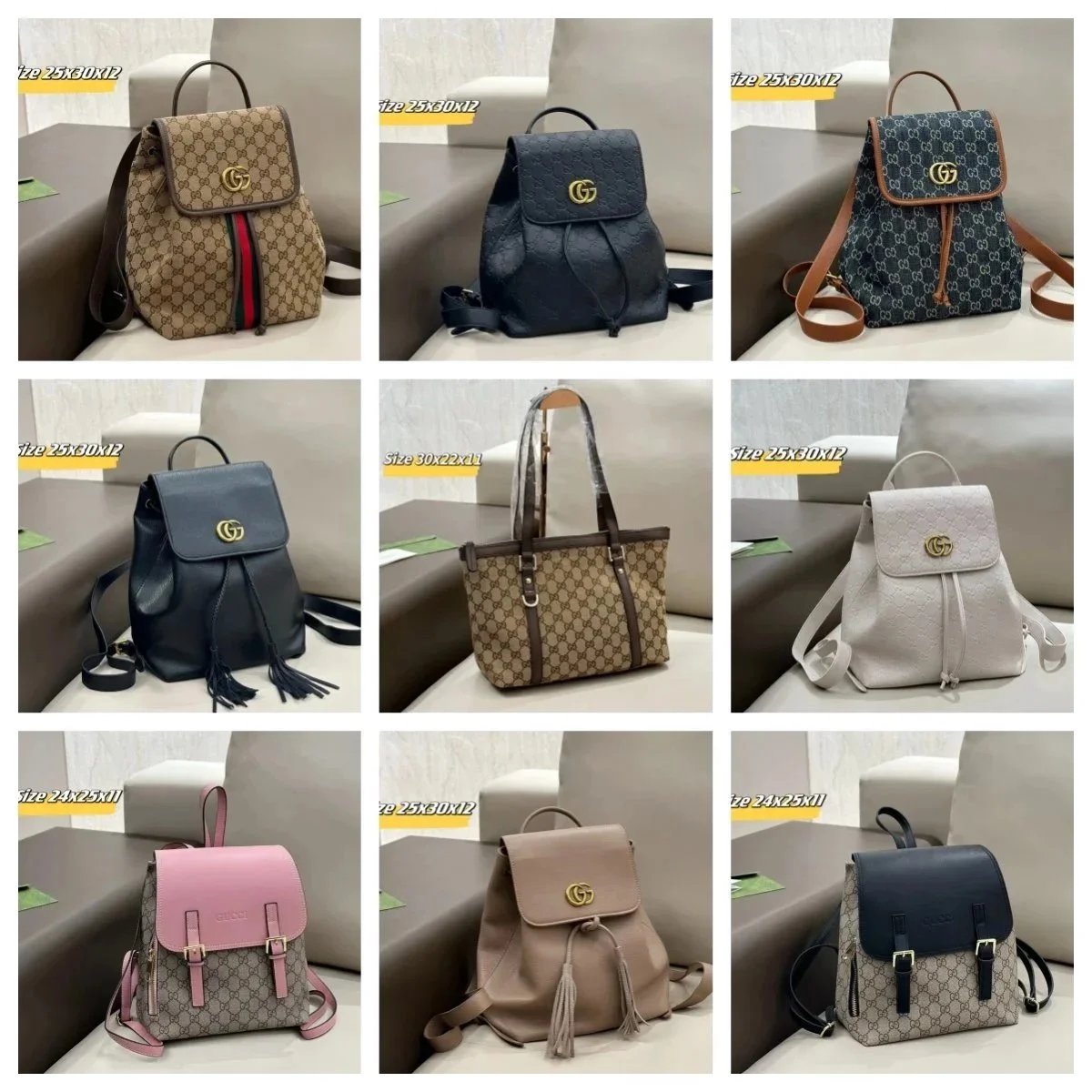 Gucci GG Supreme Backpacks and Tote Bags for Women