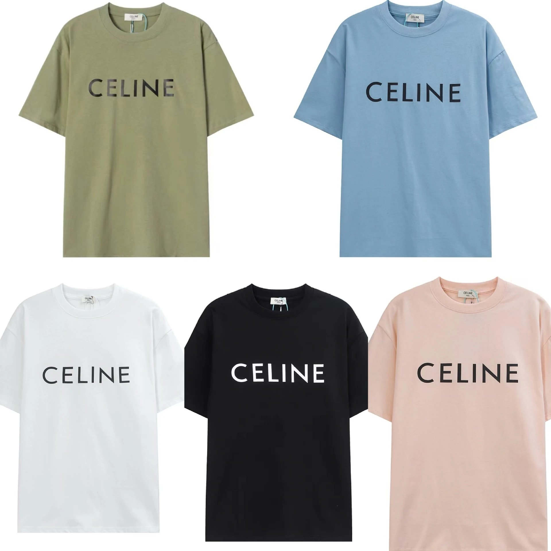 CELINE Logo Print Oversized T-Shirt for Men and Women