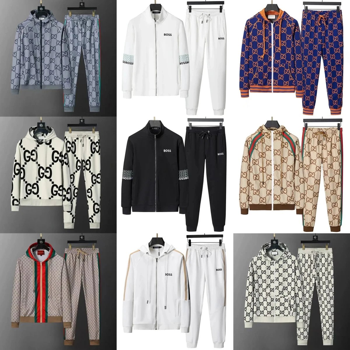 Gucci Men's Tracksuit Set with GG Logo Pattern