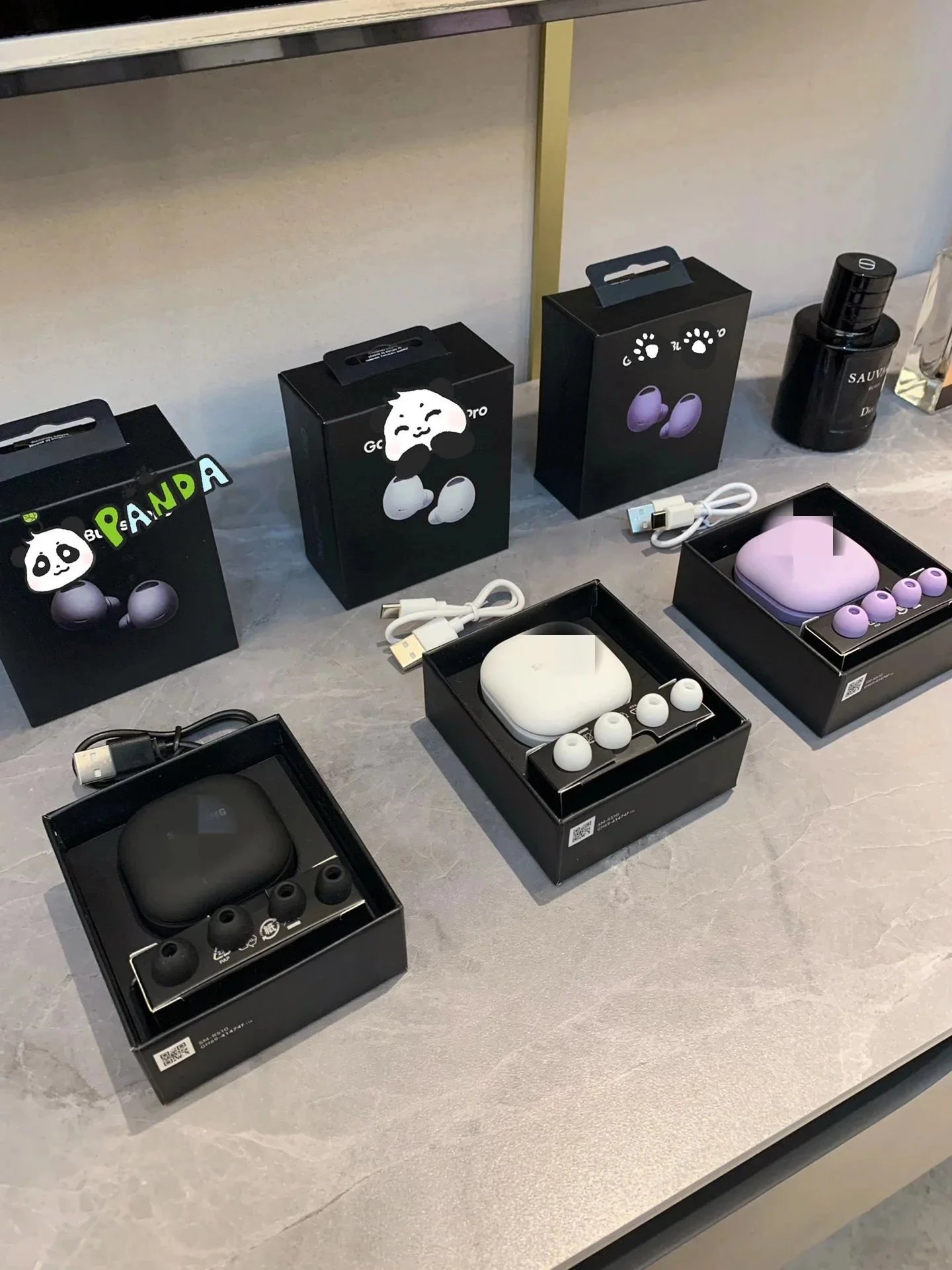 Panda True Wireless Earbuds with Charging Case and Multiple Ear Tips