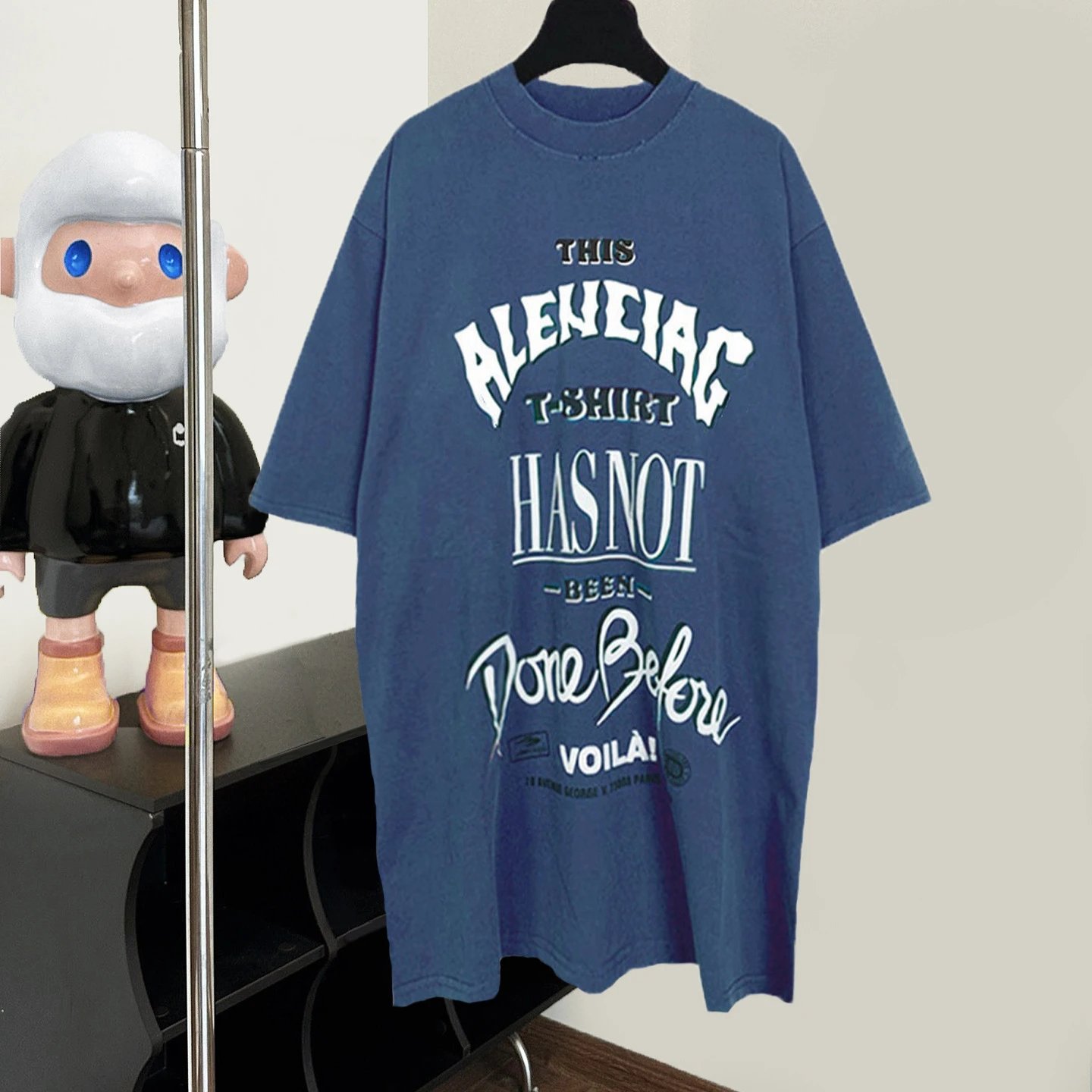 This ALENCIAG T-Shirt Has Not Been Done Before Oversized Blue Tee