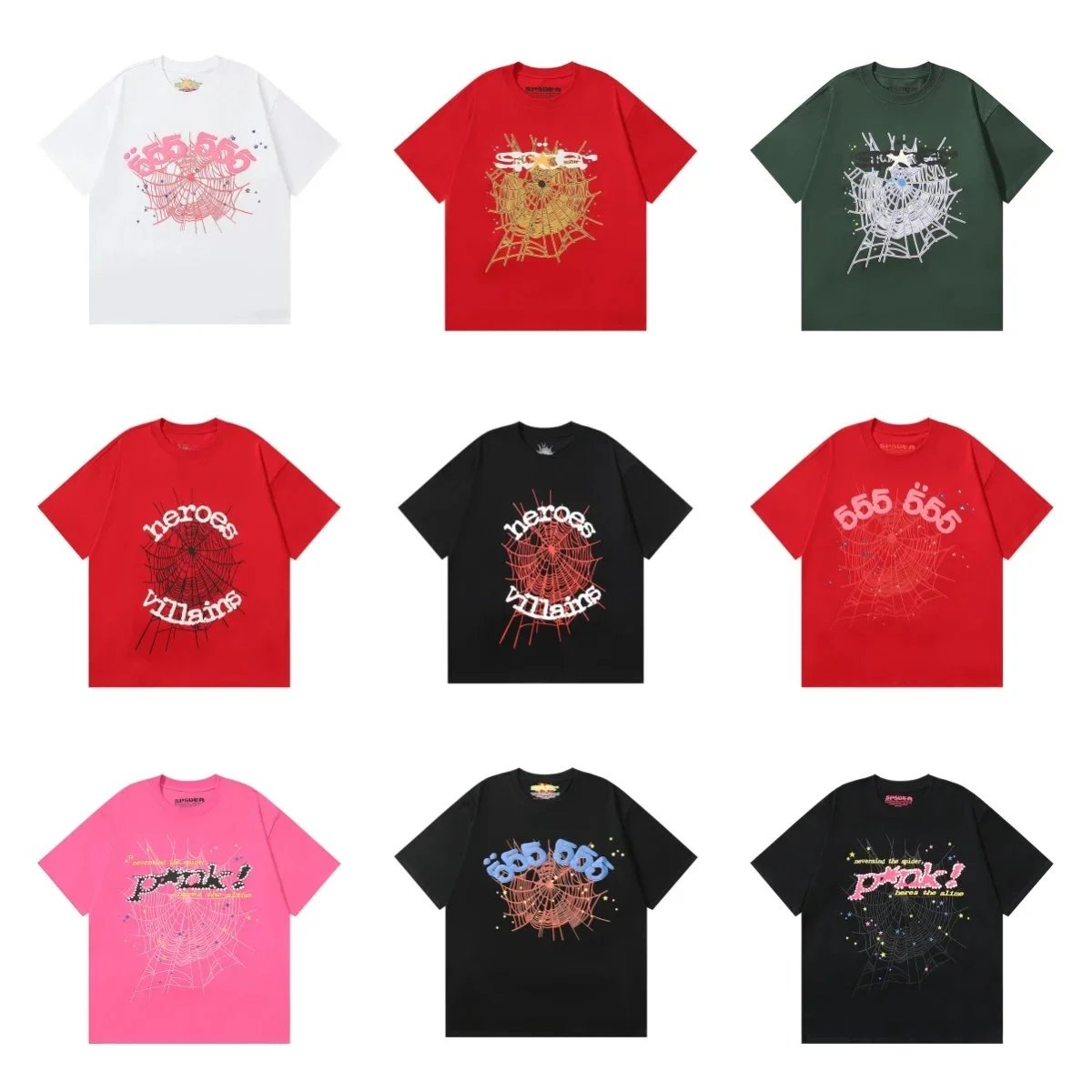 Spider Web Design T-Shirts for Men and Women - Trendy Streetwear Fashion