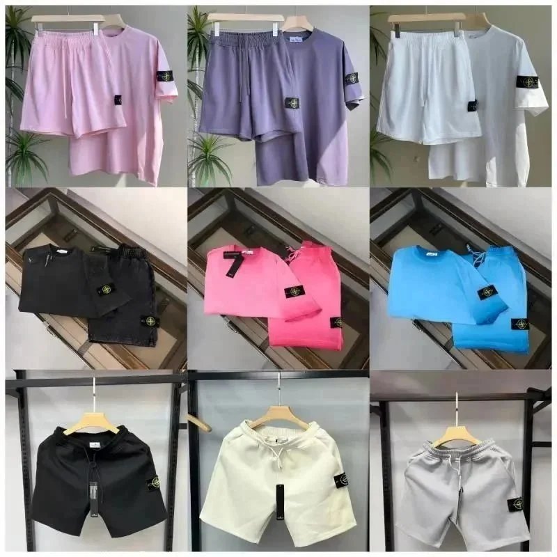 Stone Island Men's Cotton Shorts with Logo Patch