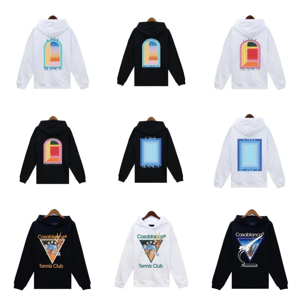 Casablanca Hoodie Collection - Retro Design Sweatshirts for Men and Women