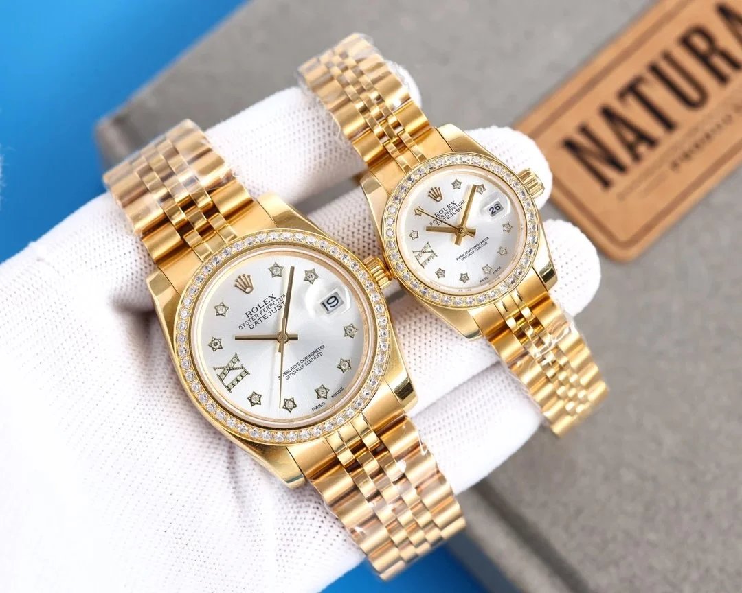 Luxury Gold Rolex Datejust Watches with Diamond Bezel