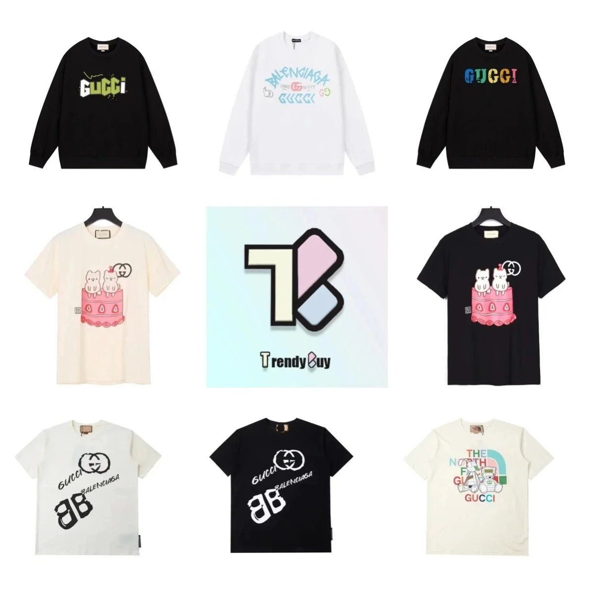Gucci x Balenciaga Collaborative T-Shirts and Sweatshirts