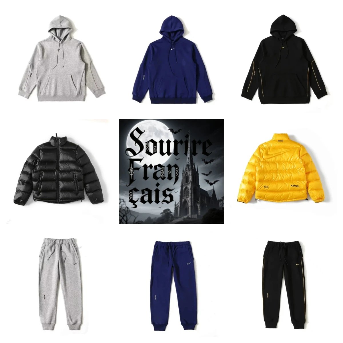 Nike Hoodies Sweatshirts Jackets Pants Set for Men and Women