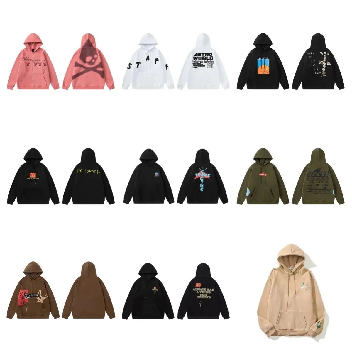 Travis Scott Hoodies Collection - Astro World & Cactus Jack Designs