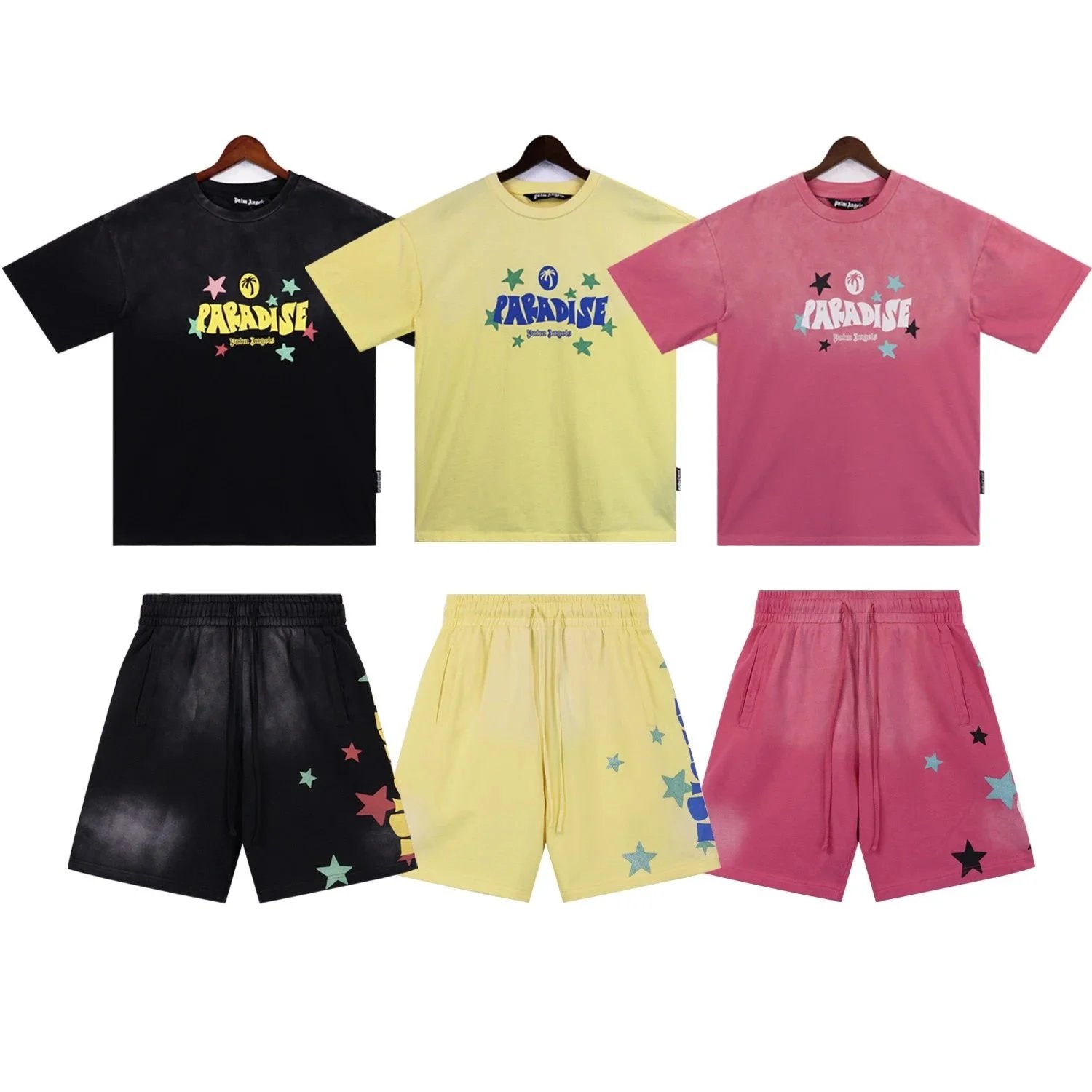 Palm Angels Paradise T-Shirt and Shorts Set