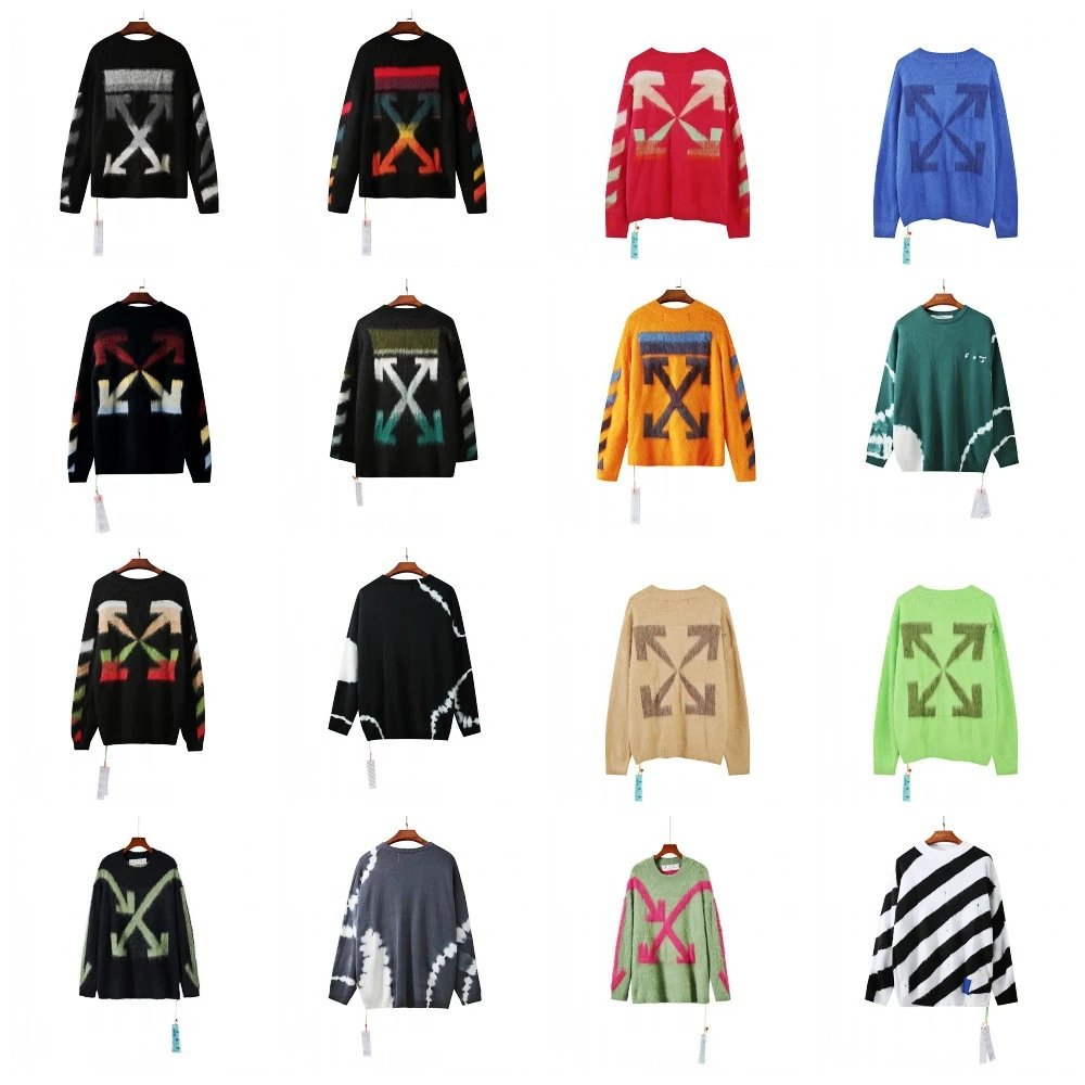 Off-White Arrow Pattern Knit Sweaters for Men and Women
