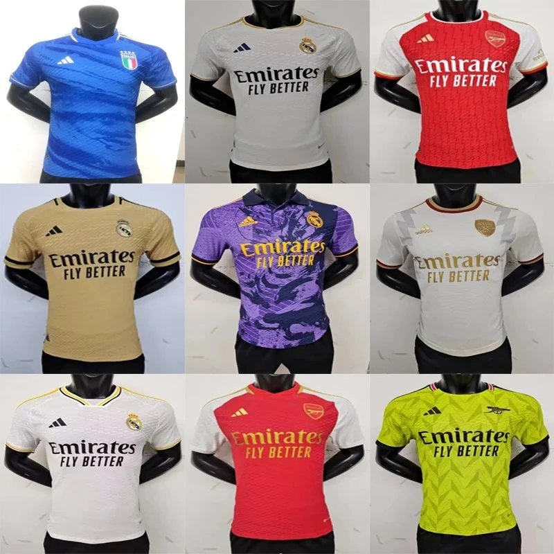 Official Adidas Football Jerseys for Real Madrid and Arsenal Teams