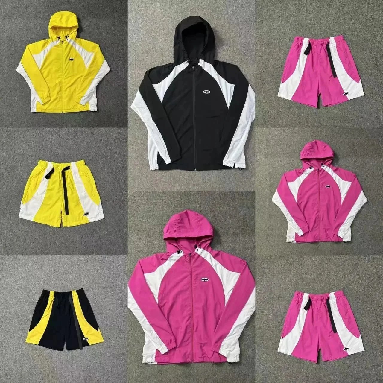 OAKLEY Sport Suit Set Hooded Jacket and Shorts for Men Women