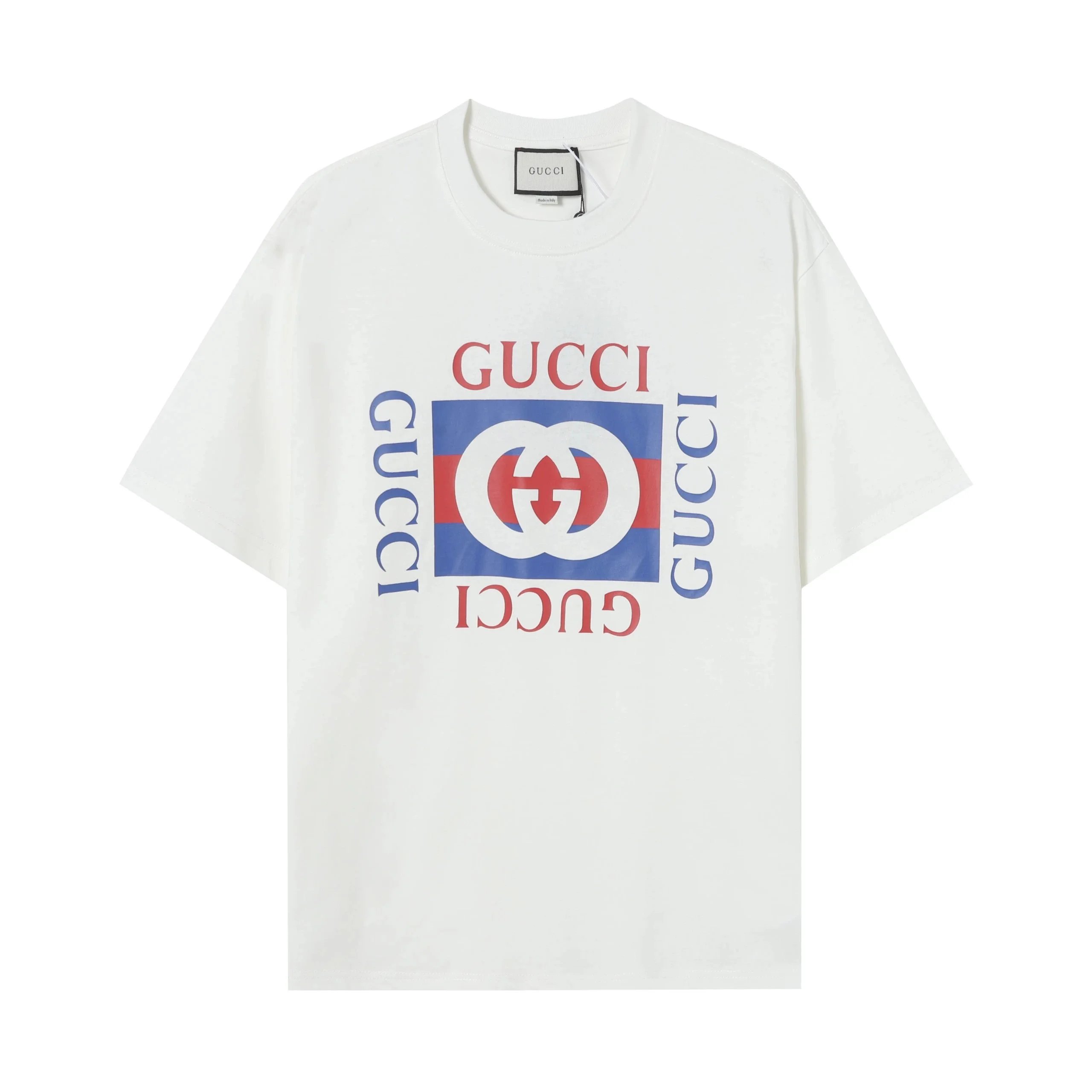 Gucci Logo Print White T-Shirt for Men