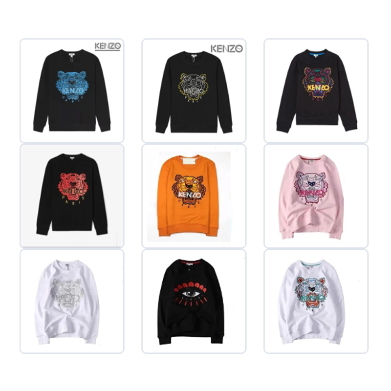 KENZO Tiger Print Sweatshirts for Men and Women